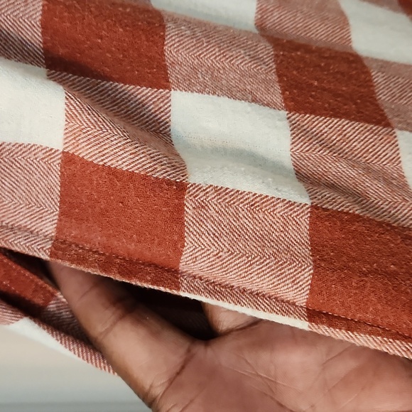 TrueCraft women Rust/Cream Buffalo Plaid Size Large - Picture 4 of 7